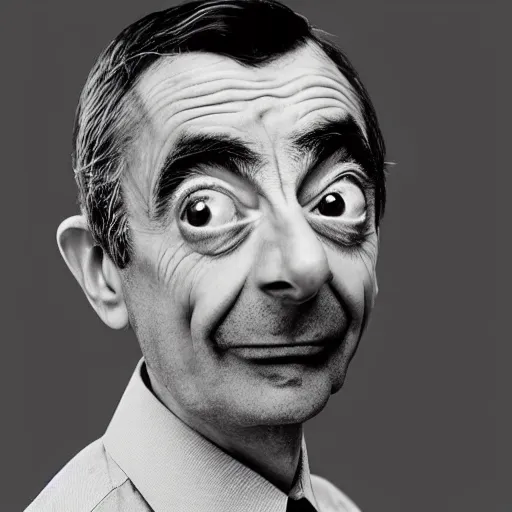 Image similar to “A Richard Avedon portrait of Mr. Bean”