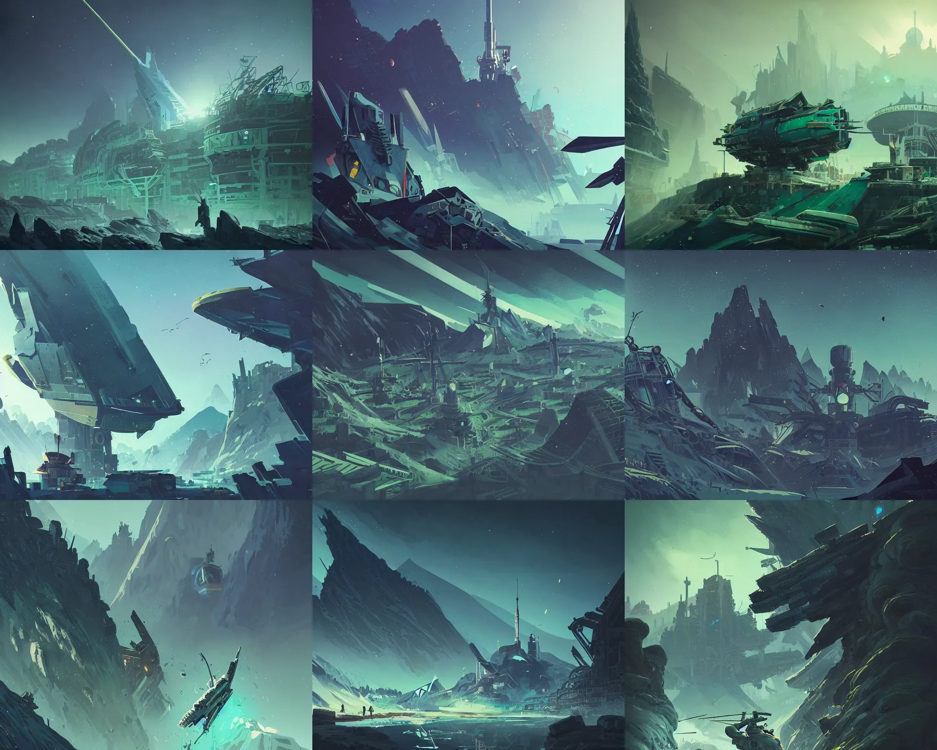 Prompt: cosmodrome with arrow motif, green and dark blue colors, magnificent, close up, details, sharp focus, elegant, highly detailed, illustration, by Jordan Grimmer and greg rutkowski and PiNe(パイネ) and 薯子Imoko and 香川悠作 and wlop and maya takamura, intricate, beautiful, Trending artstation, pixiv, digital Art