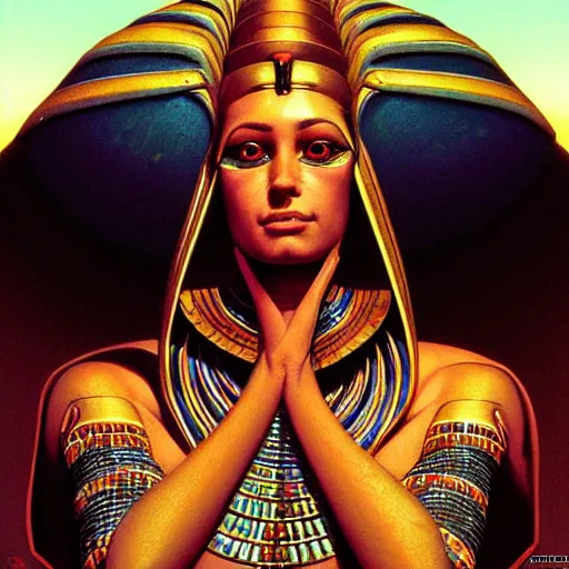 Prompt: egyptian princess by wayne barlowe