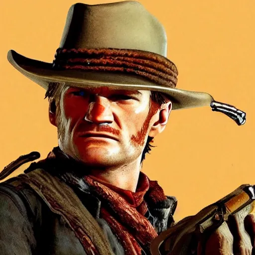 Image similar to Neil Patrick Harris in Red Dead Redemption,