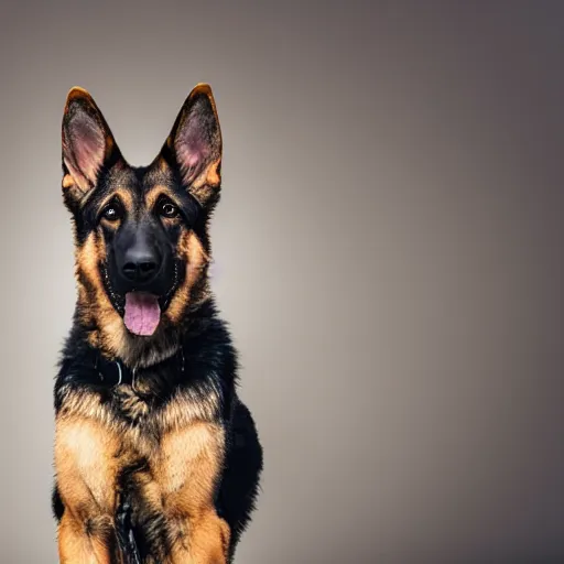 Prompt: german shepherd, studio lighting