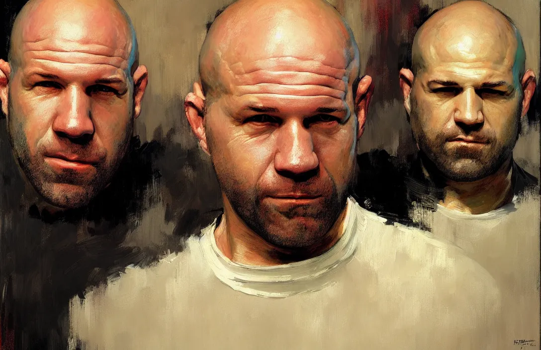 Image similar to portrait of dana white!!!!!!!!!!!!!!!!!!!!!!!!!!!, detailed face, detailed painting,, epic lighting, by ilya repin, phil hale and kent williams