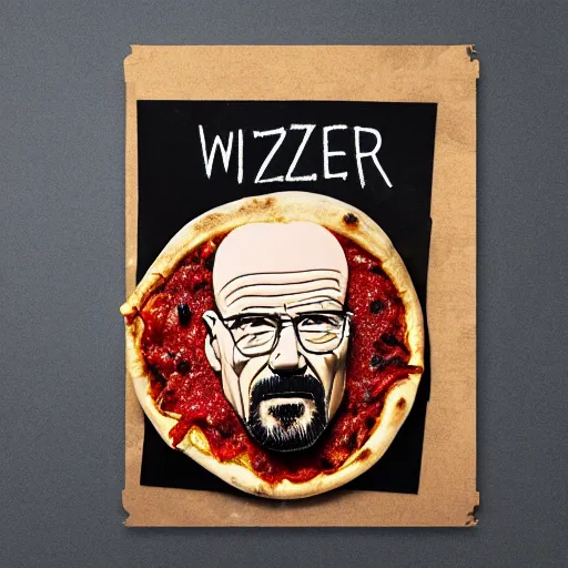 Prompt: pizza made of walter white, unreal, render, splash, award winning photograph