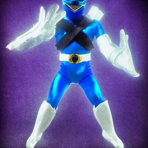 Prompt: blue santa as the blue power ranger, digital photography, high detailed