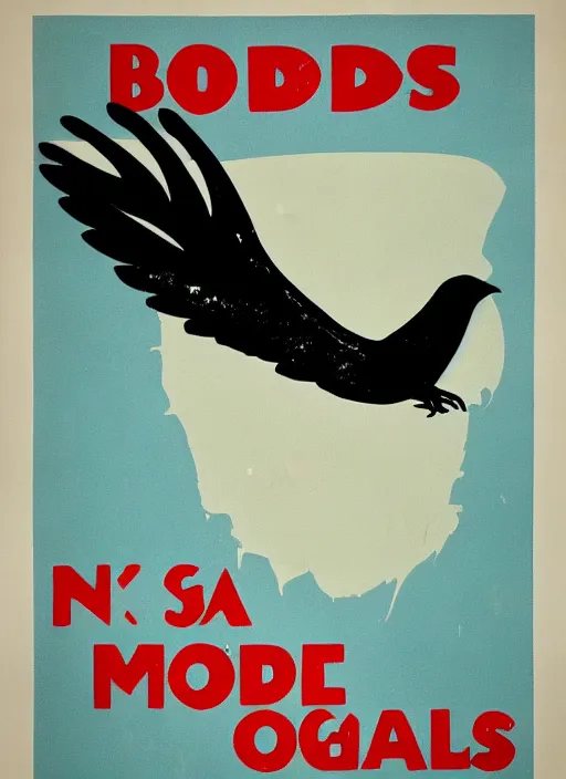 Prompt: propaganda poster saying birds are not real