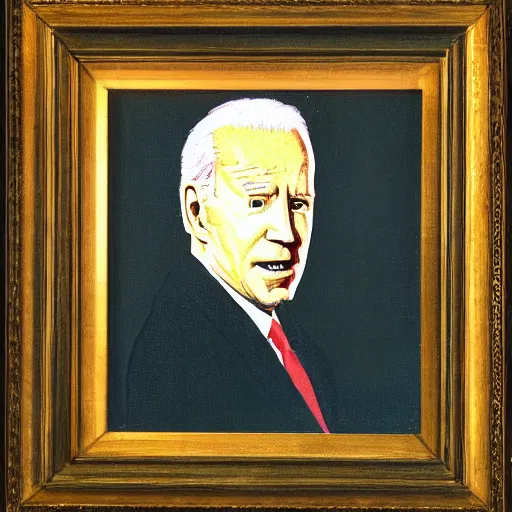 Prompt: Portrait of Joe Biden, painted by Francis Bacon.