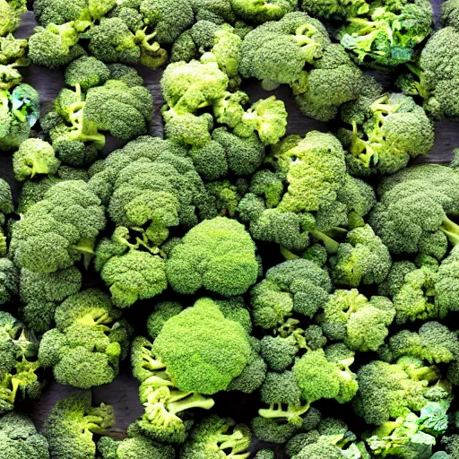 Prompt: A forest made of broccoli