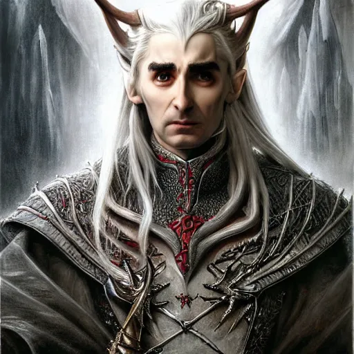 Prompt: a striking hyper real painting of Thranduil by Jan Matejko