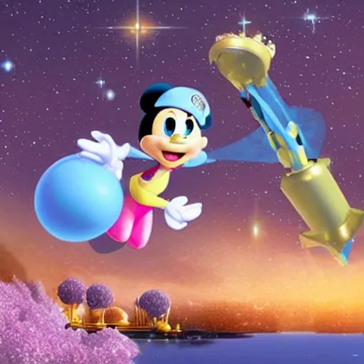 Image similar to rosalina comet observatory disney pixar