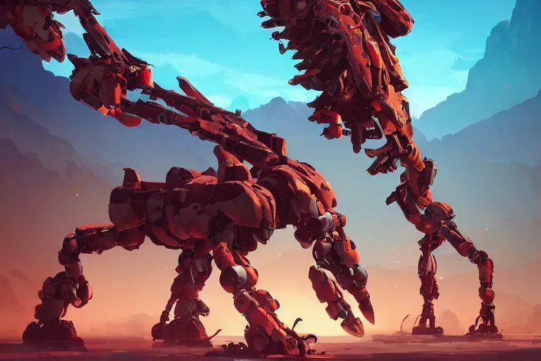 Image similar to scorcher machine mecha animal beast robot of horizon forbidden west horizon zero dawn bioluminiscence, behance hd by jesper ejsing, by rhads, makoto shinkai and lois van baarle, ilya kuvshinov, rossdraws global illumination