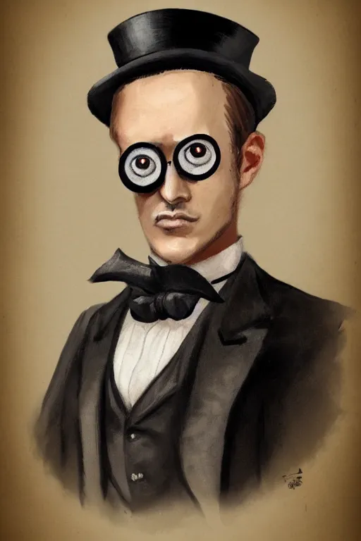 Image similar to a portrait of a handsome spider!!! wearing a monocle and a victorian suit, character art, headshot, trending on artstation