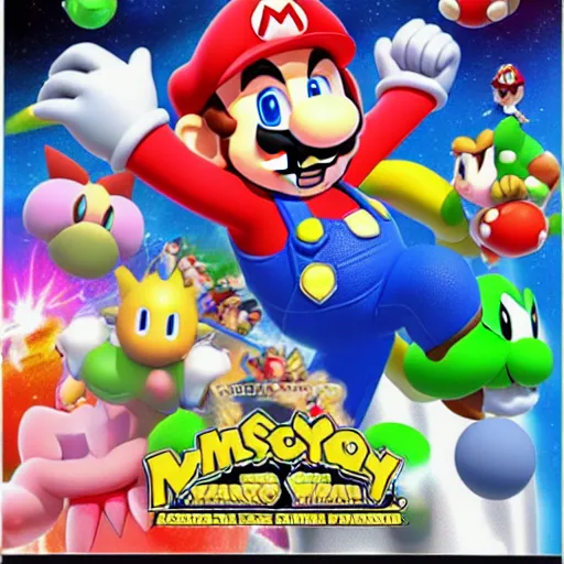 Image similar to super mario brothers and kirby super star ultra movie poster with pokemon super smash bros and princess peach star wars theme pokemon style detailed and accurate eyes