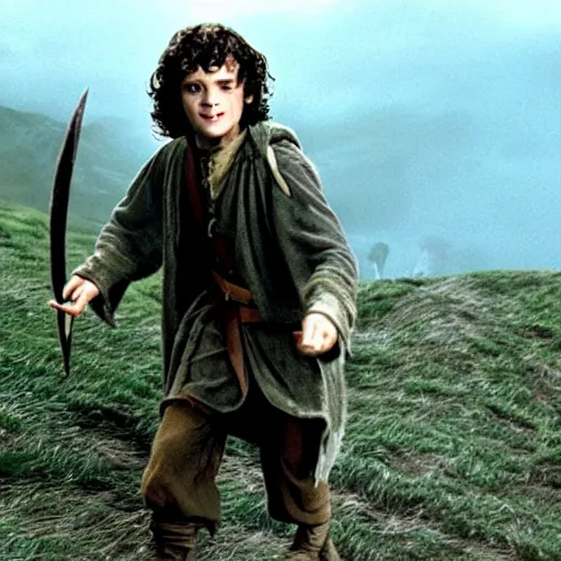 Prompt: jack nicholson as frodo in lord of the rings