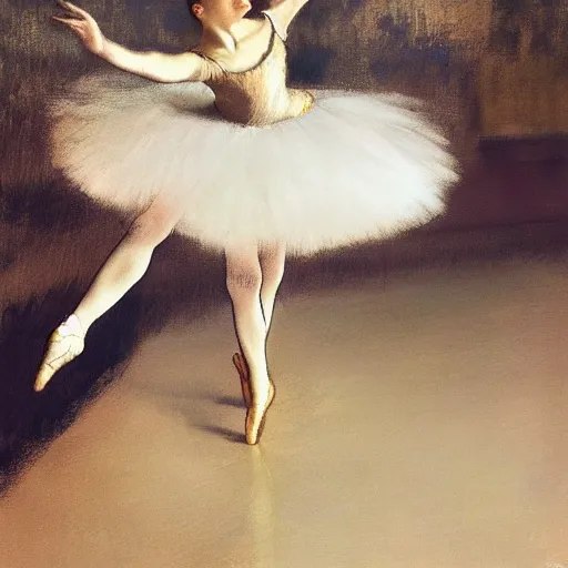 Image similar to a ballerina dancing by Edgar Degas as the world around her falls apart, ultra realistic, hyperrealistic, trending on artstation, hd, 8k