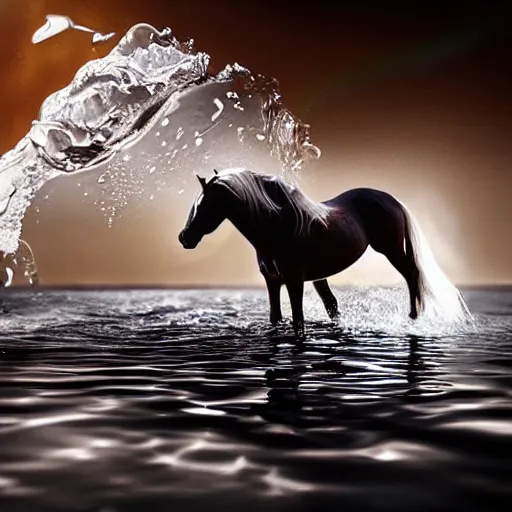 Prompt: Wish horse stable teabag in a tcup. Great value stable shaped shed flavoured teabags. Great for horse lovers. Photograph of a teabag brewing in water, dslr, hd, award winning shot. shed in a cup.