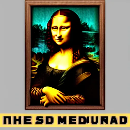 Prompt: The Mona Lisa rendered in SSAO shading only, untextured, Unreal Engine