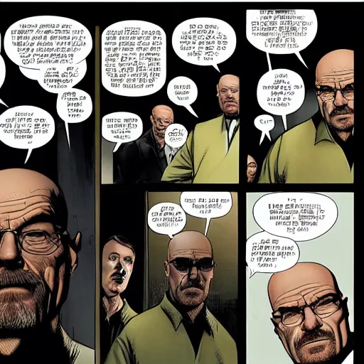 Prompt: walter white as Kingpin in vertigo comic