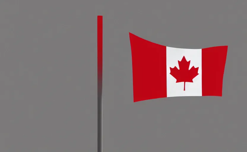 Prompt: communist canada official flag, clean, minimalist, flag design