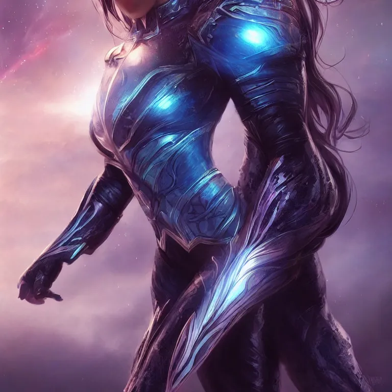 Prompt: beautiful cinematic fantasy poster, a beautiful girl in a superhero suit, beautiful glowing galaxy eyes, wideshot ultrawide angle epic scale, hybrid from The Elden Ring and art direction by Darius Zawadzki ;by artgerm; wayne reynolds art station; cinematic quality character render, beautiful dynamic pose; low angle; ultra high quality model; production quality cinema model;