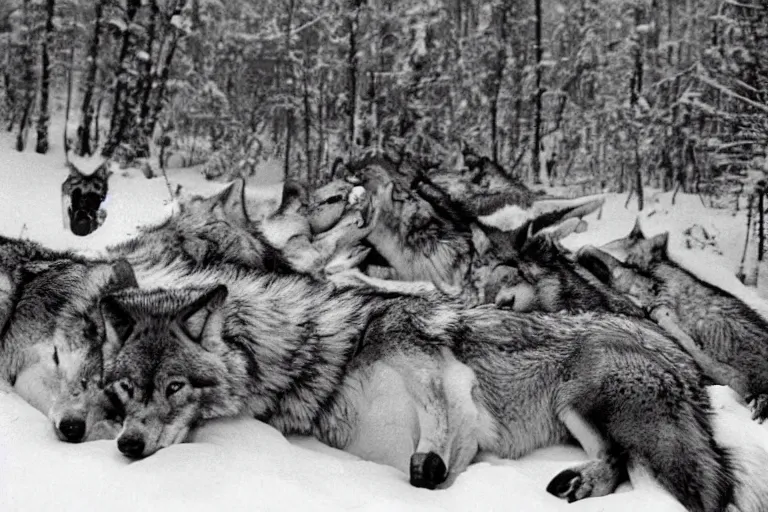 Prompt: A pack of wolves died on the Dyatlov Pass