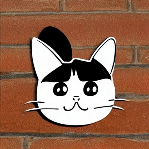 Prompt: cartoon cat in pixar style, die - cut sticker, high quality