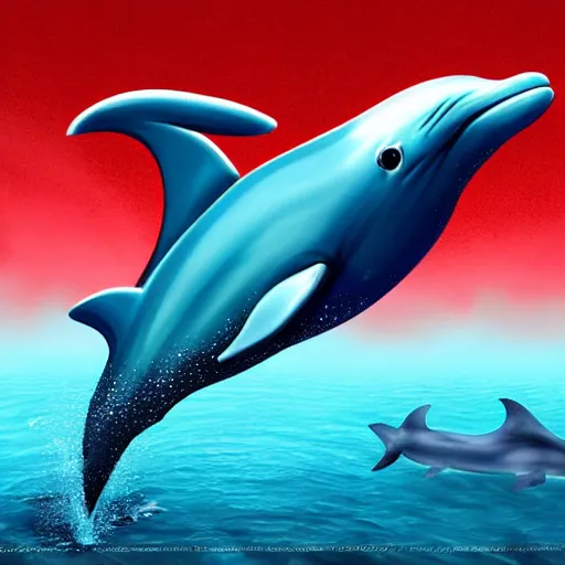 Image similar to an alien dolphin city, sci-fi digital art illustration,