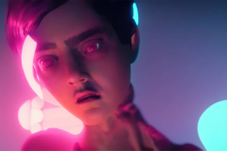 Image similar to vfx film, love death and robots, flat color profile low - key lighting award winning photography arri alexa cinematography, hyper real photorealistic cinematic, atmospheric cool colorgrade