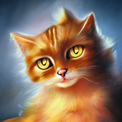 Image similar to a fusion of a crystal and a cat, oil painting, ultradetailed, artstation, ultradetailed, digital painting, ultradetailed