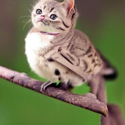 Image similar to kitty bird hybrid, cute, friendly