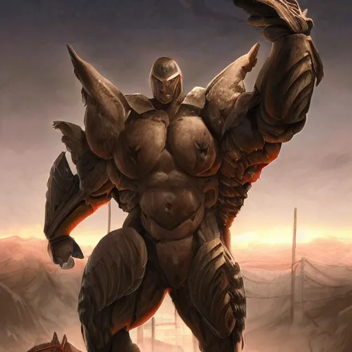 Prompt: a musclebound anthropomorphized horse with gargantuan muscles wearing a tight kevlar battle outfit, facility background, equine, anthro art, furaffinity, highly detailed, digital painting, artstation, sharp focus, game art, concept art, illustration, art by artgerm, greg rutkowski, wlop