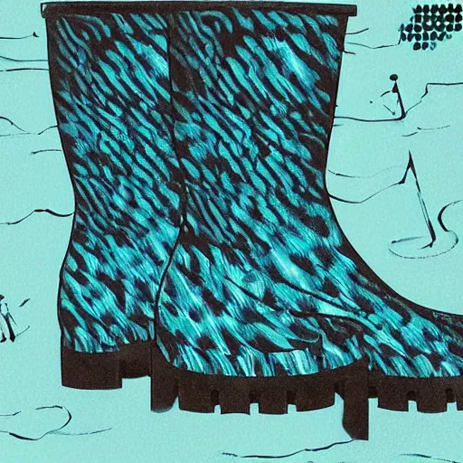 Image similar to galoshes, sneaky little something like overwhelming foggy liquid, cool artwork for oscillation music