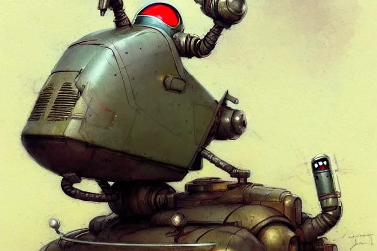 Prompt: adventurer ( ( ( ( ( 1 9 5 0 s retro future robot android mouse rv rocket tank robot. muted colors. ) ) ) ) ) by jean baptiste monge!!!!!!!!!!!!!!!!!!!!!!!!! chrome red