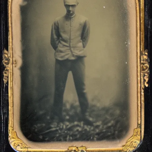 Image similar to tintype photo of a zombie