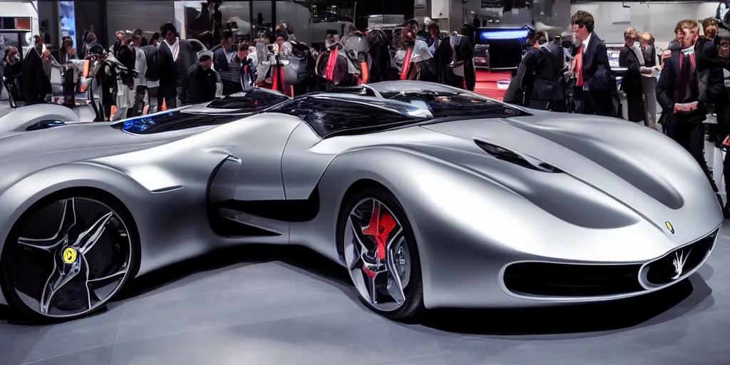 Image similar to stunning futuristic car designed by Maserati and Ferrari
