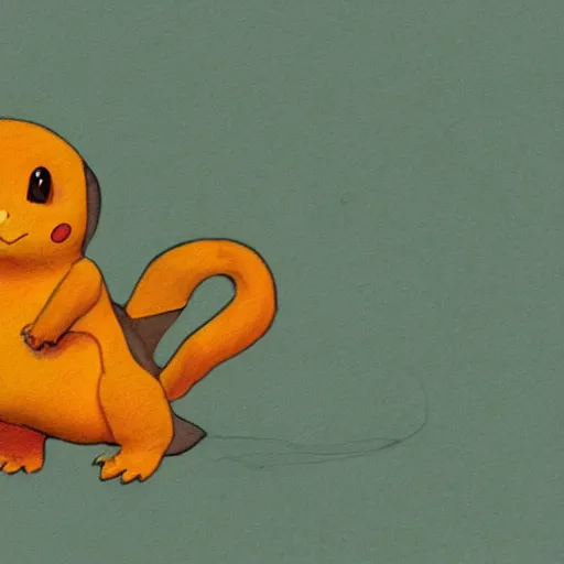 Prompt: Charmander artwork by Beatrix Potter