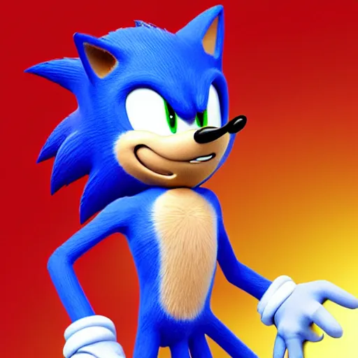 Prompt: Sonic the Hedgehog after 2 years of Hormone Replacement Therapy