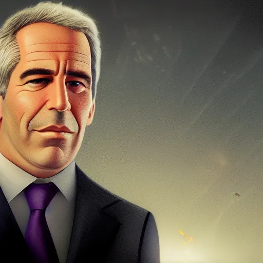 Image similar to a film still of Jeffrey Epstein in Boss Baby (2017), powerful , magic, thunders, dramatic lighting, intricate, wild, highly detailed, digital painting, artstation, concept art, smooth, sharp focus, illustration, art by artgerm and greg rutkowski and alphonse mucha, footage from space camera