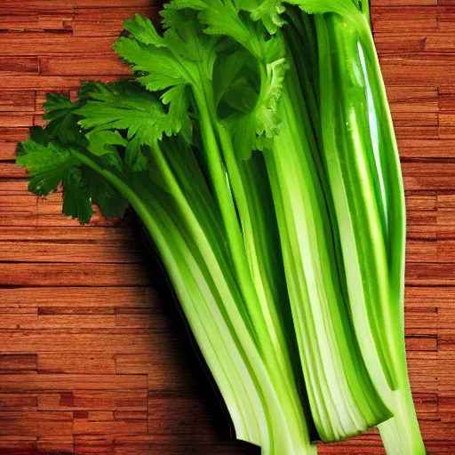 Image similar to hyperreal celery with a face like selena gomez