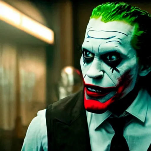 Image similar to film still of Ironman as joker in the new Joker movie