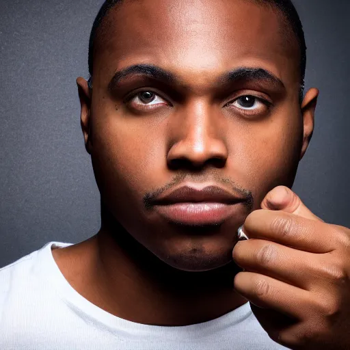 Prompt: black man, lots of fingers, accurate face, short hair, professional portrait, photo