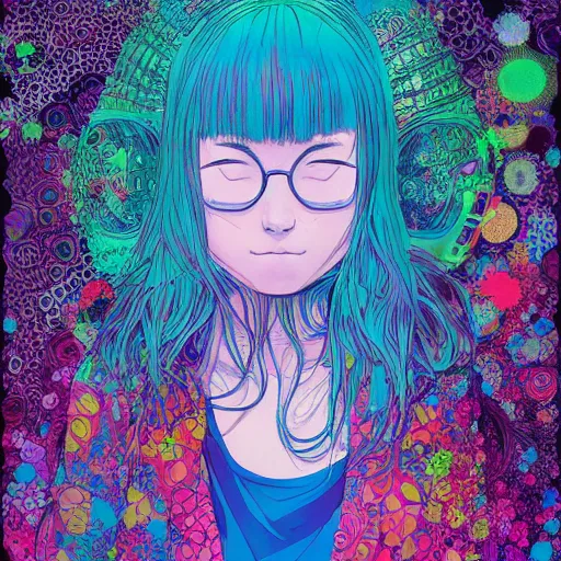 Image similar to a very detailed art of a goddess by inio asano, beeple and james jean, hiroyuki takahashi color scheme, digital art