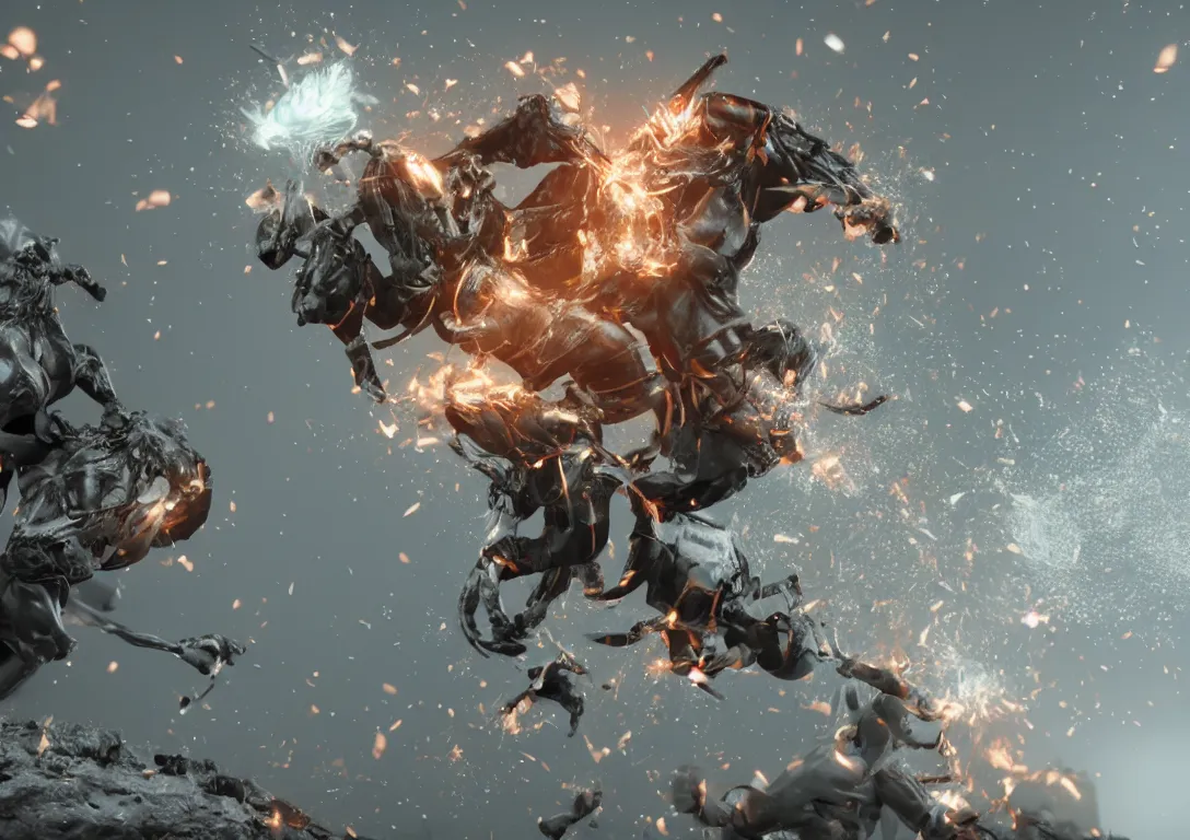 Prompt: Stable Diffusion AI beating up Dall-E, brutal, octane render,