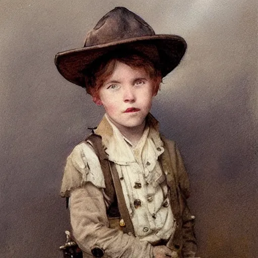 Image similar to (((((portrait of boy dressed as steampunk explorer . wearing a Pith helmet and dress in white. muted colors.))))) by Jean-Baptiste Monge !!!!!!!!!!!!!!!!!!!!!!!!!!!