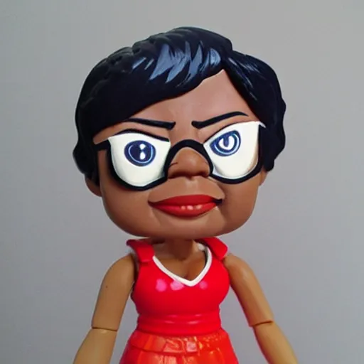 Image similar to maya angelou cosplay tennis player, stop motion vinyl action figure, plastic, toy, butcher billy style