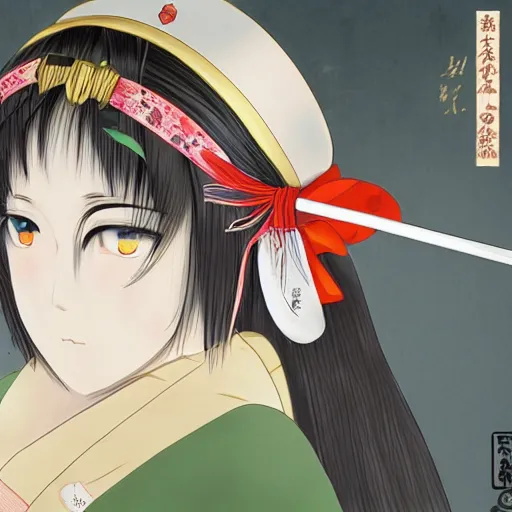 Prompt: anime steampung geisha with katana, photo 8 k,