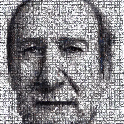Prompt: a portrait of bob odenkirk in the style of chuck close
