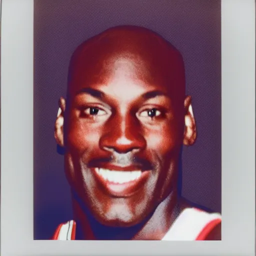 Prompt: Michael Jordan polaroid portrait