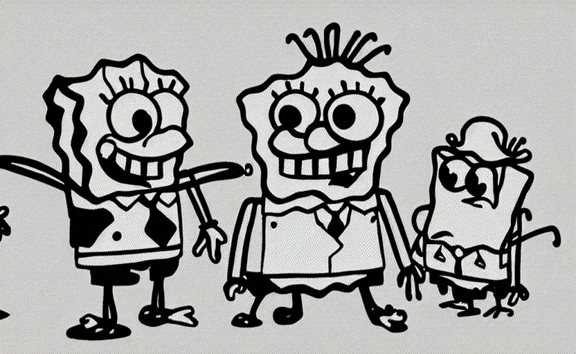 Image similar to SpongeBob, bikini bottom, photo quality, trending on art station, blur, unfocus, monochrome, 35mm
