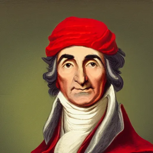 Image similar to portrait of Thomas Paine wearing a red liberty cap