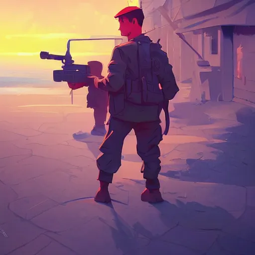 Prompt: painting d day smooth median photoshop filter cutout vector, behance hd by jesper ejsing, by rhads, makoto shinkai and lois van baarle, ilya kuvshinov, rossdraws global illumination